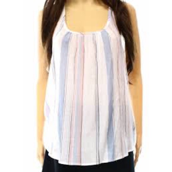 Splendid Pastel Stripe Scoop Neck Cotton Cami Tank Top S - Picture 2 of 4
